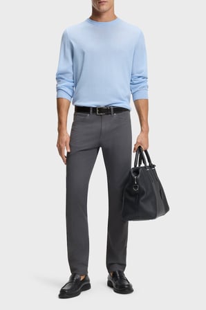 Boss Pamuklu Slim Fit Normal Bel Düz Paça Pantolon Erkek KOT PANTOLON 50551419 047 GRİ
