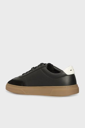 Boss Logolu Deri Süet Detaylı Sneaker Ayakkabı Erkek AYAKKABI 50552852 012 SİYAH