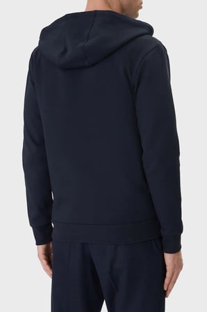 Boss Logolu Pamuk Karışımlı Regular Fit Kapüşonlu Fermuarlı Sweat Erkek SWEAT 50555851 404 LACİVERT