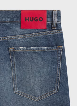 Hugo Standart Bel Relaxed Mavi Erkek Denim Pantolon 50556640-415 Hugo 838