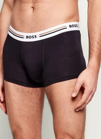 Boss Bej - Gri Erkek Boxer Trunk 3P Revive