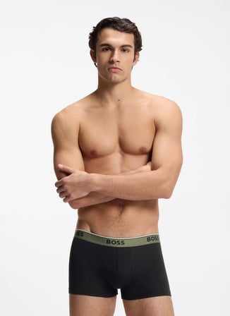 Boss Siyah Erkek Boxer Trunk 3P Power