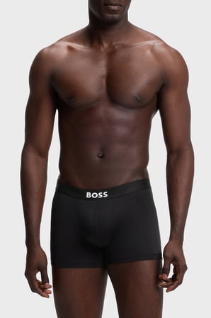 Boss Logolu Pamuklu 3 Pack Boxer Erkek BOXER 50555054 001 SİYAH