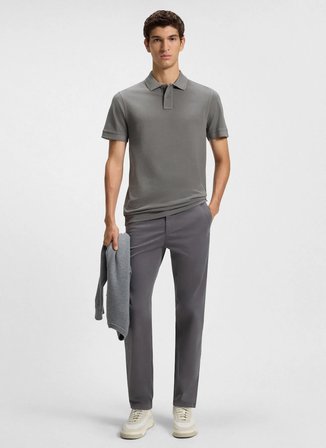 Boss Gri Erkek Polo T-Shirt Prime_50507813