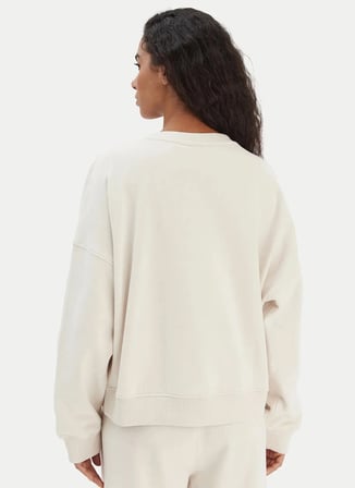 Boss Bisiklet Yaka Ekru Kadın Sweatshırt 50554711