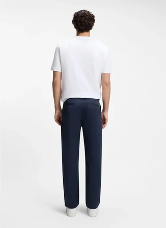 Boss Normal Bel Normal Paça Lacivert Erkek Chino Pantolon Chino-Straight-A