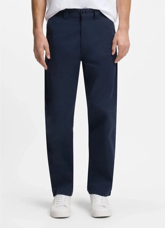 Boss Normal Bel Normal Paça Lacivert Erkek Chino Pantolon Chino-Straight-A
