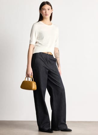Boss Bisiklet Yaka Oversize Ekru Kadın Kazak 50557077