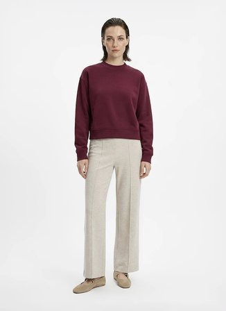 Hugo Bordo Kadın Bisiklet Relaxed Sweatshirt 50527463