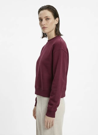Hugo Bordo Kadın Bisiklet Relaxed Sweatshirt 50527463