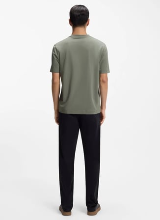 Boss Bisiklet Yaka Gri - Gümüş Erkek T-Shirt TChup_50473278