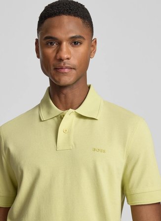 BOSS Yeşil Erkek Regular Fit Logo Baskılı Polo T-Shirt Prime_50560372