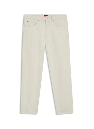 Beyaz Erkek Keten Karışımlı Denim Pantolon 50556134 HUGO 838