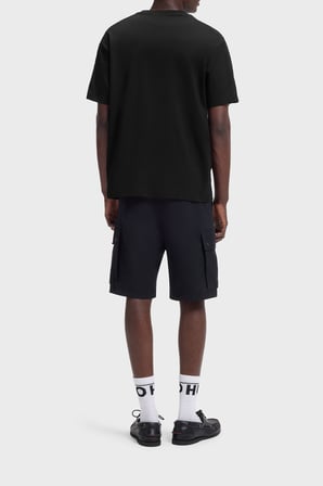 Hugo Logolu % 100 Pamuk Relaxed Fit Bisiklet Yaka T Shirt Erkek T SHİRT 50556580 002 SİYAH