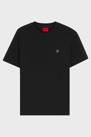Hugo Logolu % 100 Pamuk Relaxed Fit Bisiklet Yaka T Shirt Erkek T SHİRT 50556580 002 SİYAH