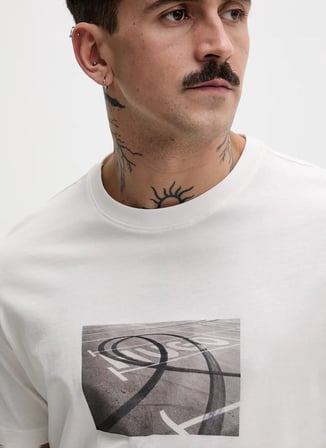 Hugo Beyaz Erkek Regular Fit T-Shirt 50557674 Dostino