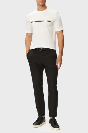 Boss Logolu % 100 Pamuk Bisiklet Yaka T Shirt Erkek T SHİRT 50565785 100 BEYAZ