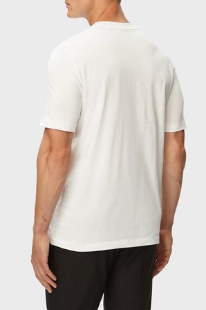 Boss Logolu % 100 Pamuk Bisiklet Yaka T Shirt Erkek T SHİRT 50565785 100 BEYAZ