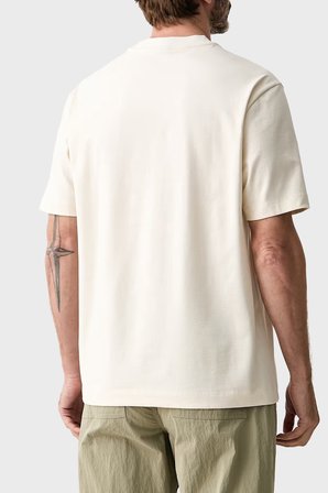 Boss % 100 Pamuk Bisiklet Yaka Logolu T Shirt Erkek T SHİRT 50565606 119 BEYAZ