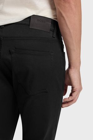 Boss Slim Fit Normal Bel Düz Paça Jeans Erkek KOT PANTOLON 50556583 001 SİYAH