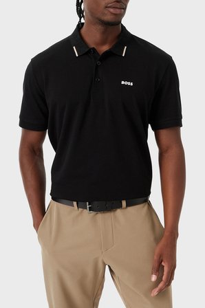 Boss Pamuklu Regular Fit Düğmeli Polo Erkek POLO 50564779 001 SİYAH