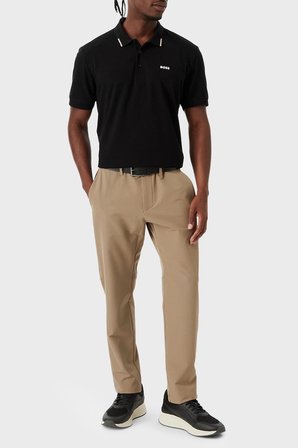 Boss Pamuklu Regular Fit Düğmeli Polo Erkek POLO 50564779 001 SİYAH
