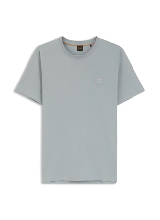 BOSS Tales Gri Erkek Bisiklet Yaka Logo Baskılı Regular Fit T-Shirt