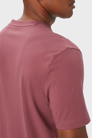Boss Logolu Pamuklu Relaxed Fit Bisiklet Yaka T Shirt Erkek T SHİRT 50473278 618 BORDO