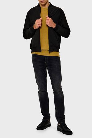 Boss Logolu Regular Fit Kolej Yaka Mont Erkek MONT 50568931 001 SİYAH