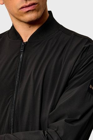 Boss Logolu Regular Fit Kolej Yaka Mont Erkek MONT 50568931 001 SİYAH