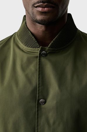 Boss Su İtici Relaxed Fit Düğmeli Mont Erkek MONT 50564412 347 HAKİ