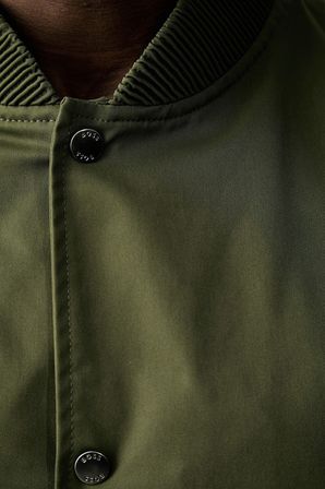 Boss Su İtici Relaxed Fit Düğmeli Mont Erkek MONT 50564412 347 HAKİ