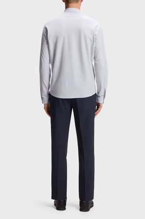 Boss Çizgili % 100 Pamuk Regular Fit Düğmeli Yaka Gömlek Erkek GÖMLEK 50565852 026 GRİ