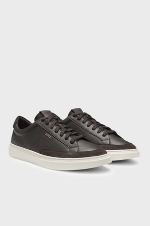 Boss Süet Detaylı Sneaker Ayakkabı Erkek AYAKKABI 50568536 201 KAHVE