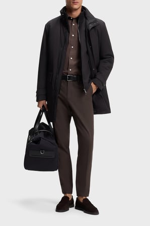 Boss Pamuk Karışımlı Slim Fit Daralan Paça Pantolon Erkek PANTOLON 50543945 209 KAHVE