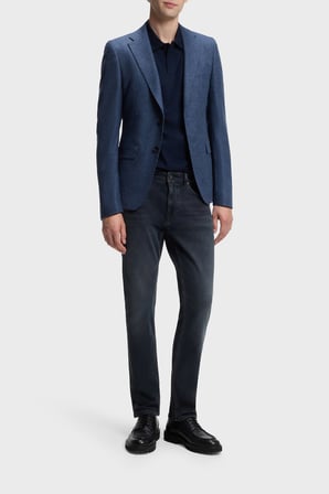 Boss Pamuklu Slim Fit Düz Paça Jeans Erkek KOT PANTOLON 50571822 407 LACİVERT