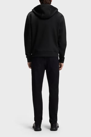 Boss Pamuklu Kapüşonlu Yaka Fermuarlı Relaxed Fit Sweat Erkek SWEAT 50569946 001 SİYAH