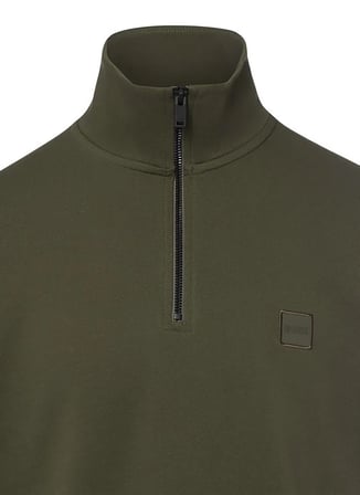 BOSS Zetrust Haki Erkek Dik Yaka Regular Fit Sweatshirt