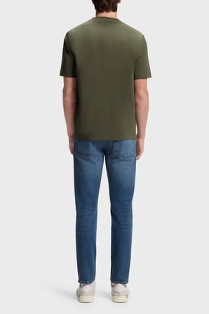 Boss Logolu Pamuklu Bisiklet Yaka T Shirt Erkek T SHİRT 50473278 325 HAKİ