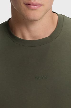 Boss Logolu Pamuklu Bisiklet Yaka T Shirt Erkek T SHİRT 50473278 325 HAKİ