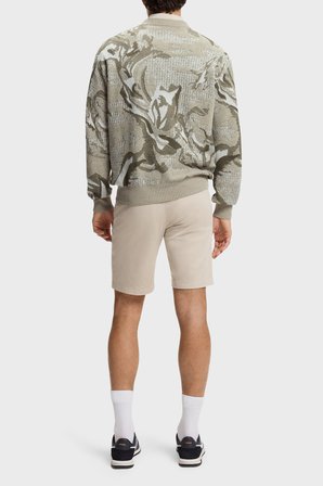 Boss Jakarlı Relaxed Fit Bisiklet Yaka Kazak Erkek KAZAK 50565117 271 BEJ