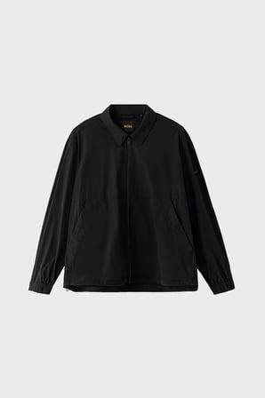 Boss Logolu Regular Fit Klasik Yaka Fermuarlı Gömlek Erkek GÖMLEK 50565956 001 SİYAH