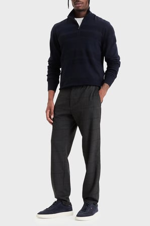 Boss Tapered Fit Bağlamalı Bel Düz Paça Pantolon Erkek PANTOLON 50571678 001 SİYAH