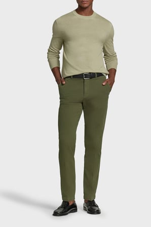 Boss Pamuklu Slim Fit Normal Bel Düz Paça Pantolon Erkek PANTOLON 50543312 347 HAKİ