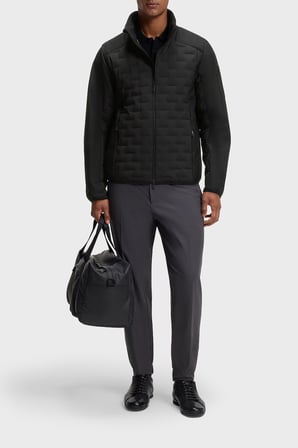 Boss Regular Fit Dik Yaka Fermuarlı Mont Erkek MONT 50561388 001 SİYAH