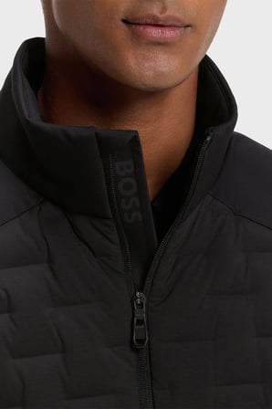 Boss Regular Fit Dik Yaka Fermuarlı Mont Erkek MONT 50561388 001 SİYAH
