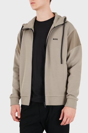 Boss Pamuklu Kapüşonlu Yaka Regular Fit Sweat Erkek SWEAT 50563287 334 BEJ