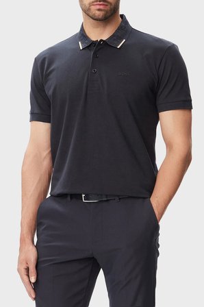 Boss Pamuklu Regular Fit Düğmeli Polo Erkek POLO 50564779 402 LACİVERT