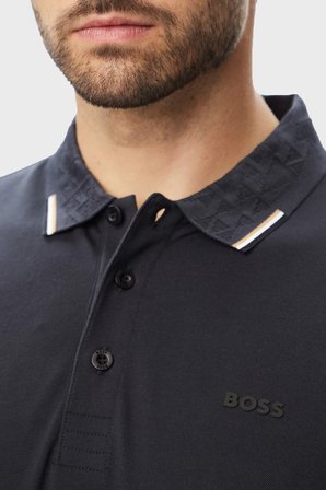 Boss Pamuklu Regular Fit Düğmeli Polo Erkek POLO 50564779 402 LACİVERT