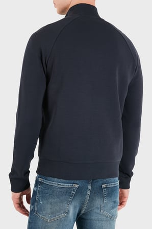Boss Pamuklu Yarım Fermuarlı Dik Yaka Regular Fit Sweat Erkek SWEAT 50565306 402 LACİVERT